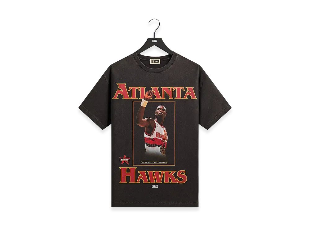 Kith x NBA All-Star Atlanta Hawks Dikembe Mutombo Vintage Tee "Black"