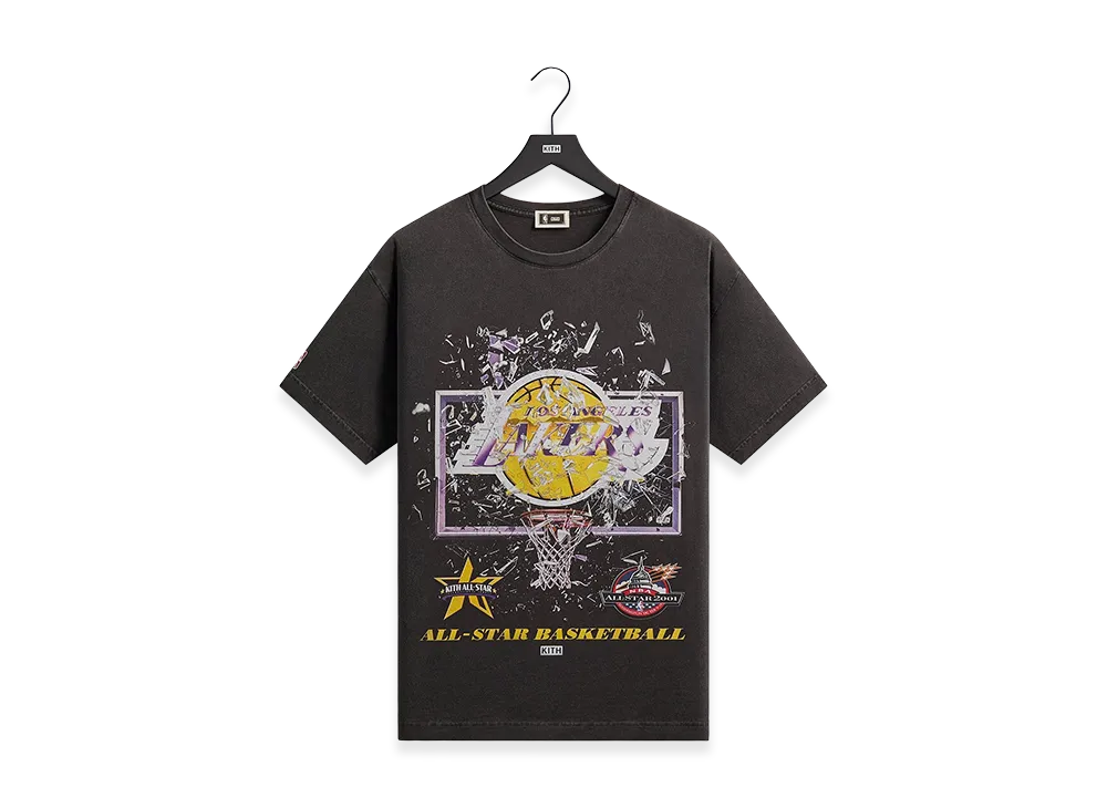 Kith x NBA All-Star Los Angeles Lakers Shattered Backboard Vintage Tee "Black"
