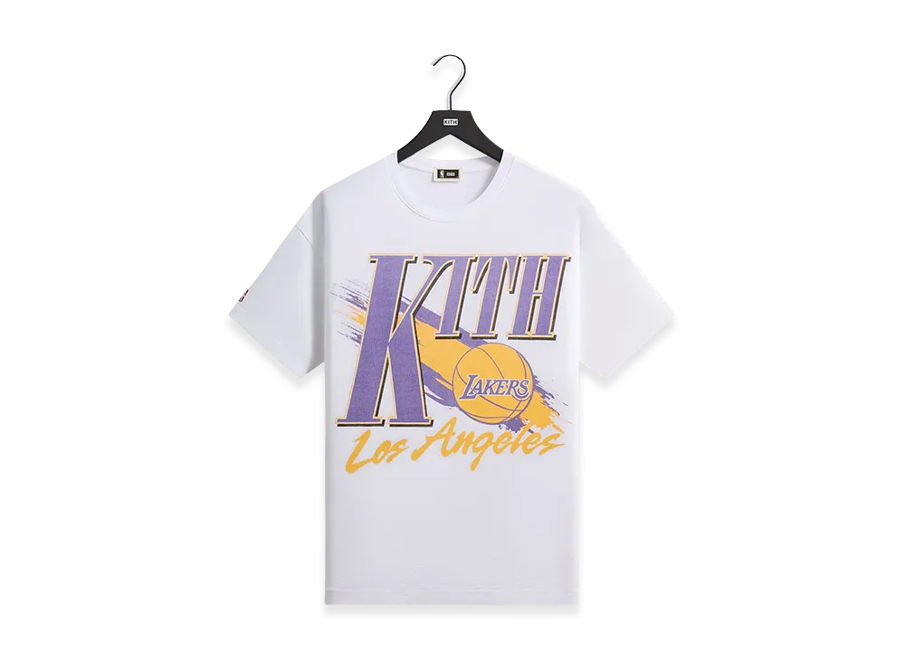 Kith x NBA All-Star Los Angeles Lakers Retro Ball Boxy Tee "White"
