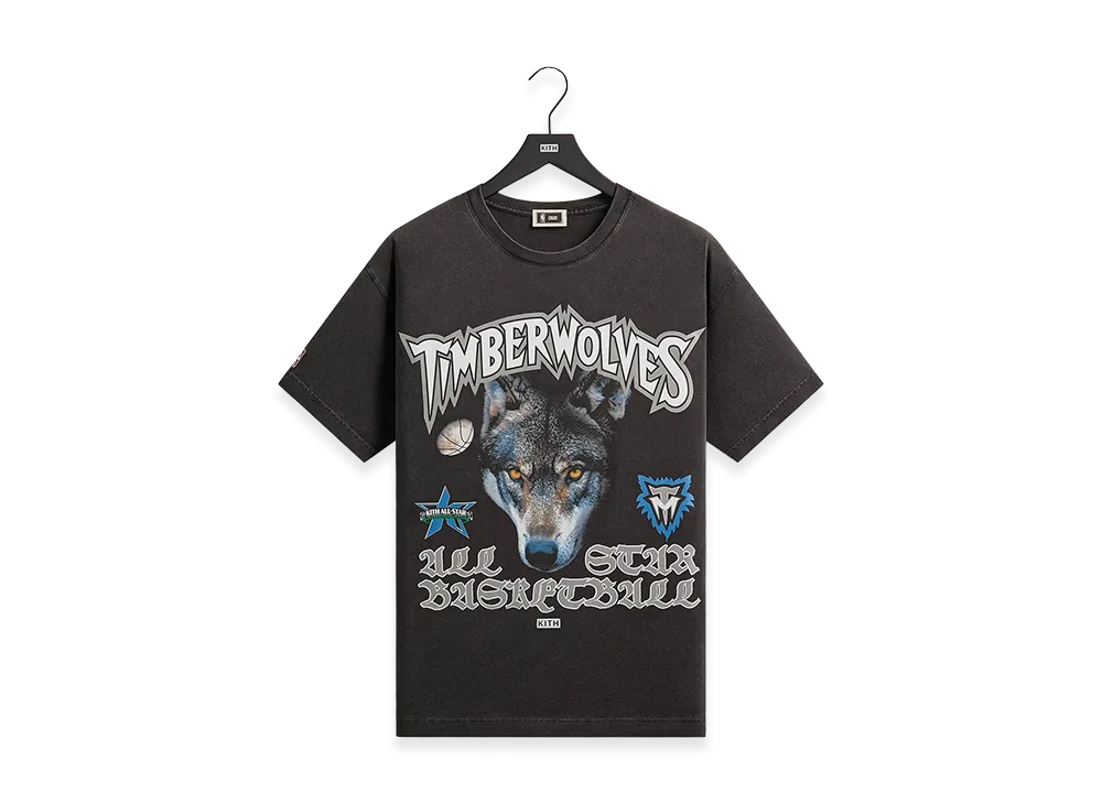 Kith x NBA All-Star Minnesota Timberwolves Vintage Tee "Black"