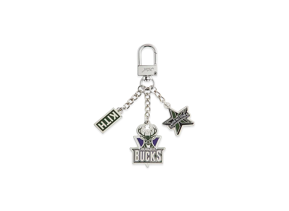 Kith x NBA All-Star Milwaukee Bucks Keychain "Silver"