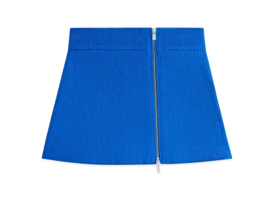 Kith Women's Arys Asymmetrical Zip Mini Skirt "Lake"