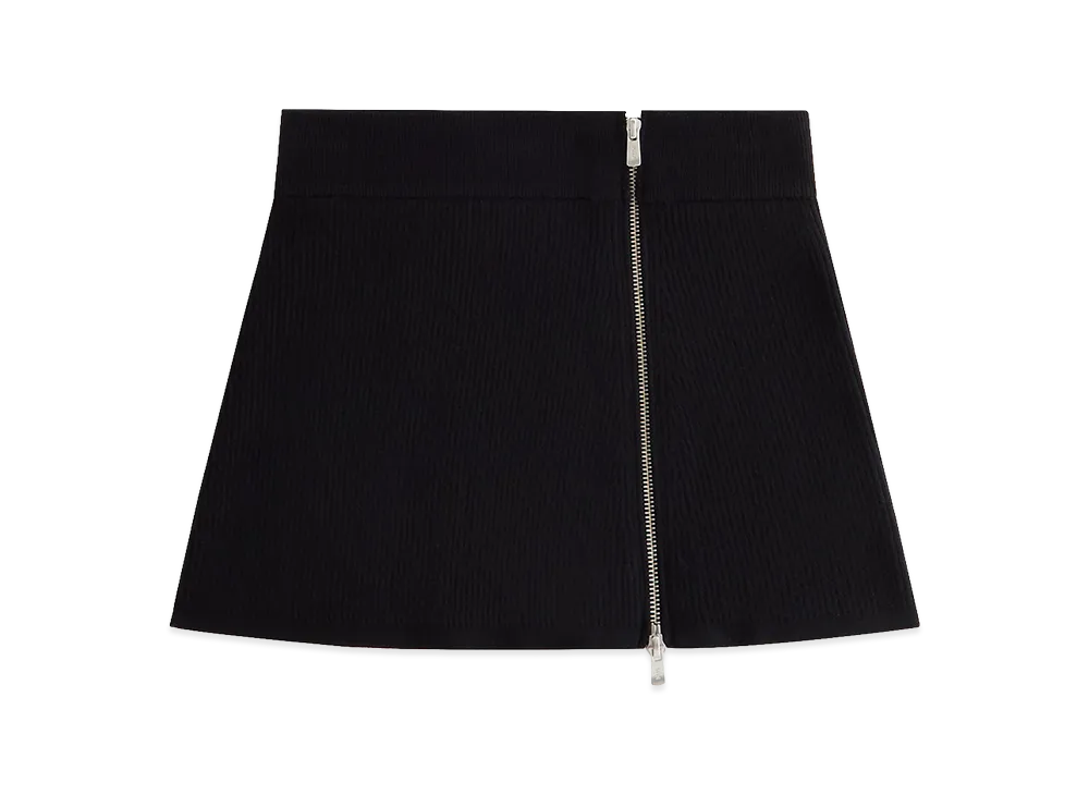 Kith Women's Arys Asymmetrical Zip Mini Skirt "Black"