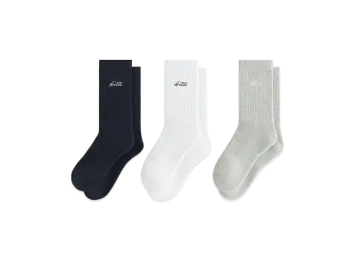 Kith Women's Autograph 3-Pack Classic Crew Socks "Multi"