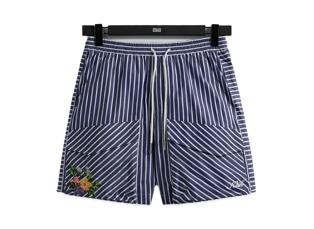 Kith Striped Poplin Boreum Cargo Short "Montage"