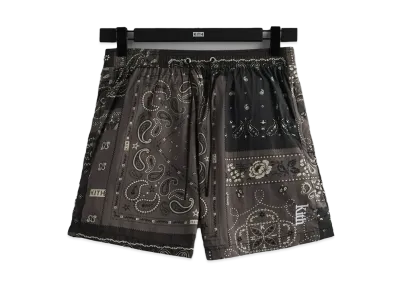 Kith Printed Active Swim Short Deconstructed Bandana "Black"