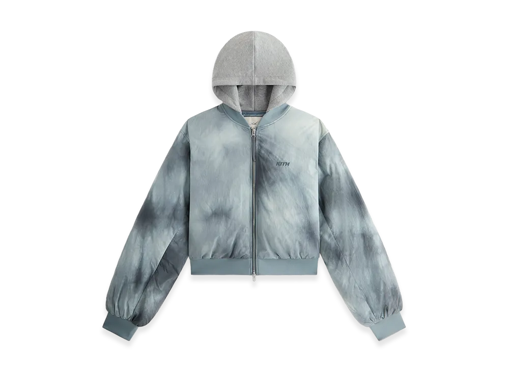 Kith Women's Gorman II Washed Nylon Bomber Jacket "Concrete"