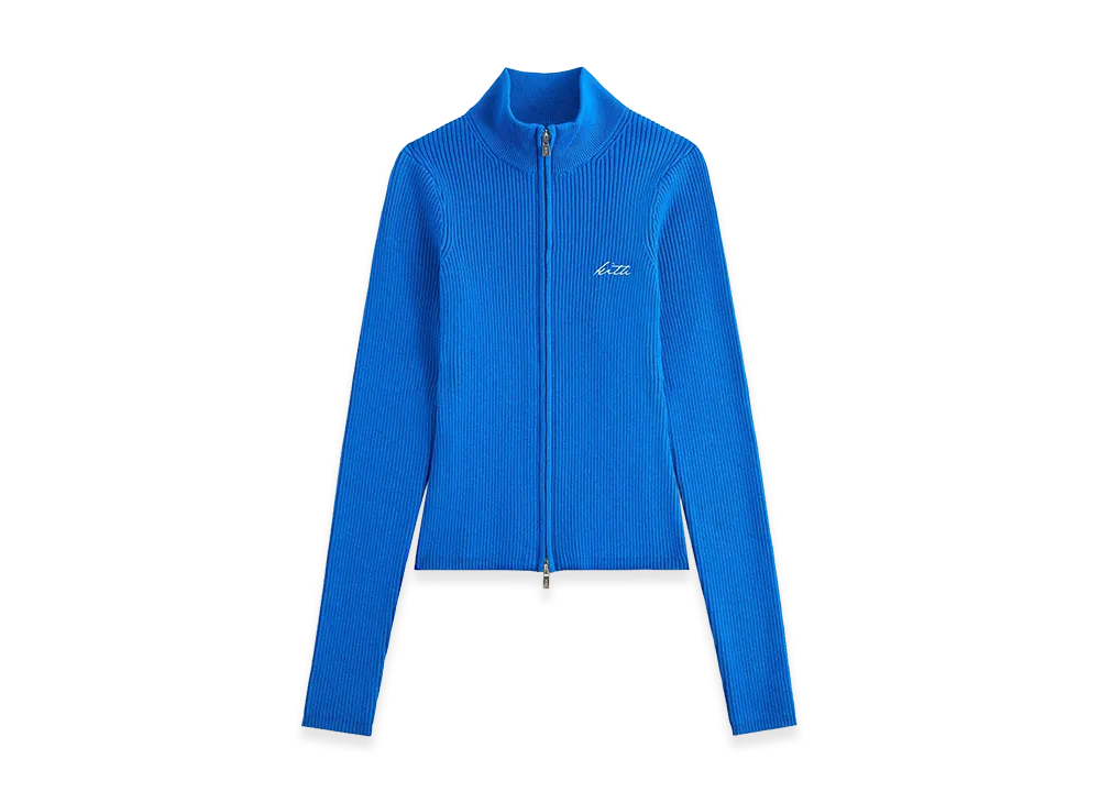 Kith Women's Ina Sweater Track Zip "Lake"