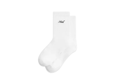 Kith Women's Script Light Mid Calf Socks "White"