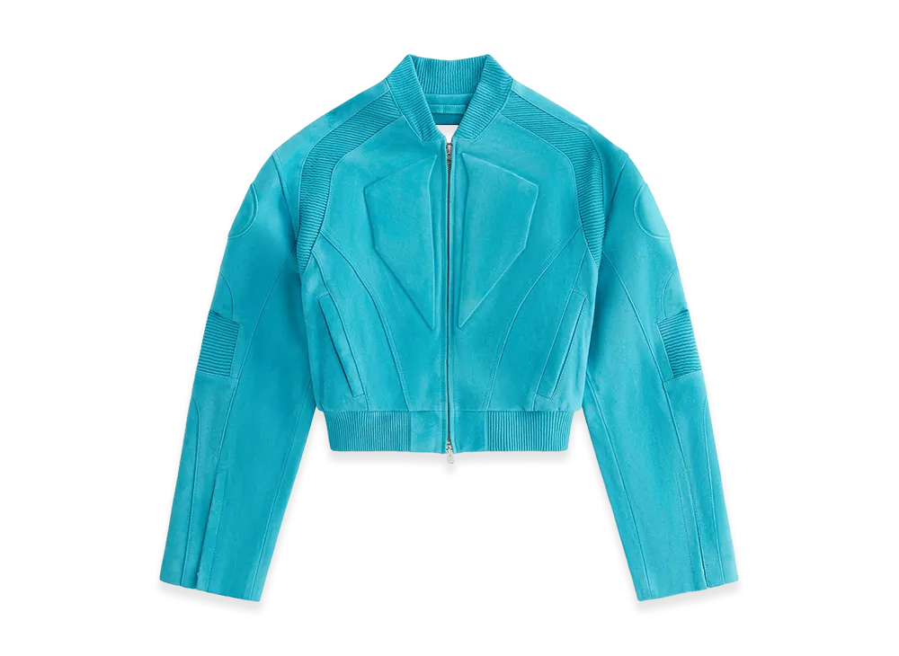 Kith Women's Varen Suede Moto Bomber "Aragonite"