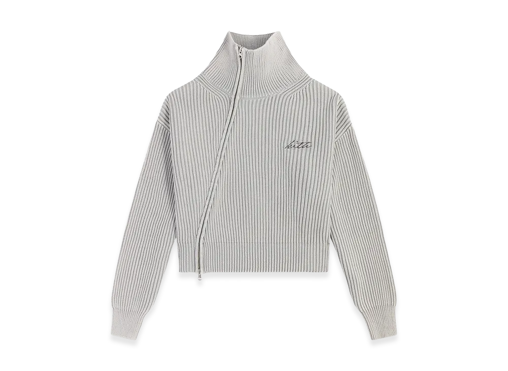 Kith Women's Wyler III Asymmetrical Zip Sweater "Mist"