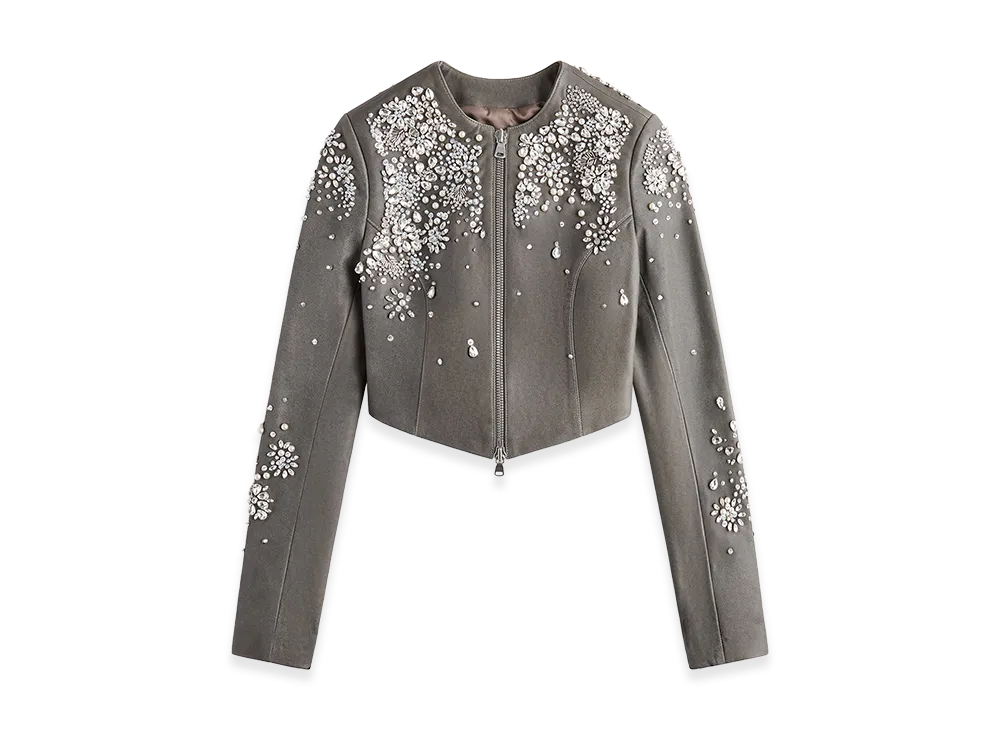 Kith x Lisa Women's Brei Embellished Bolero Jacket "Tin"