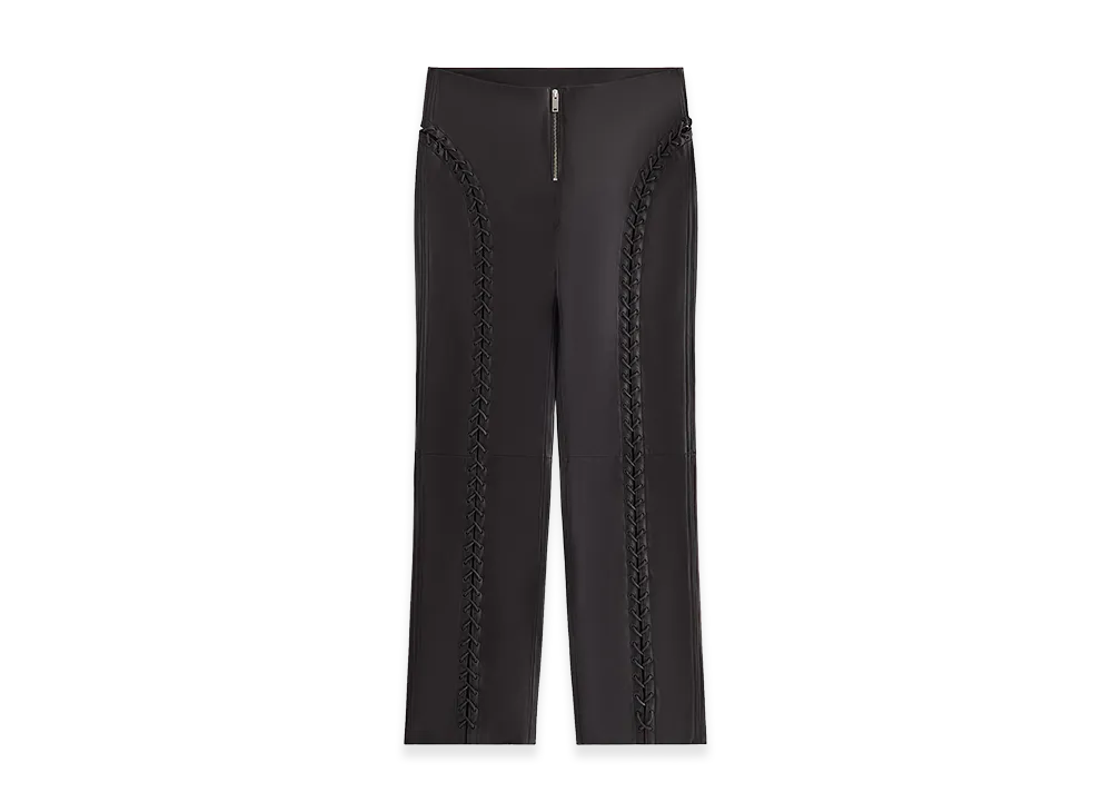 Kith x Lisa Women's Cerise Leather Lace Up Pant "Black"