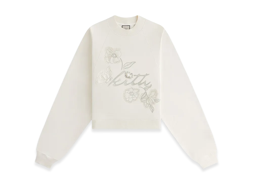 Kith x Lisa Women's Isley Embellished Mockneck Crewneck "Sandrift"