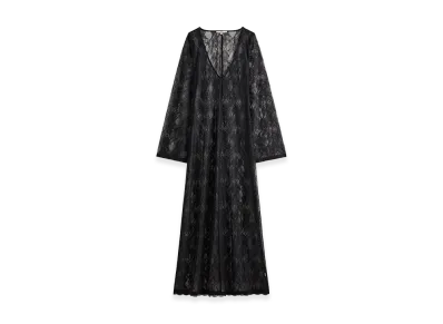 Kith x Lisa Women's Lyla V-Neck Lace Maxi Dress "Black"
