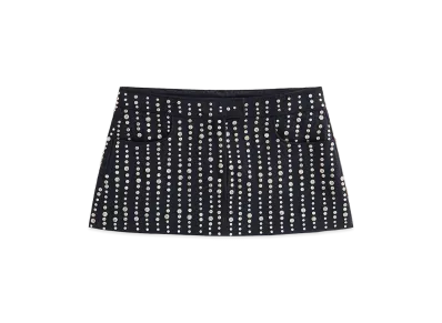 Kith x Lisa Women's Nari Studded Denim Mini Skirt "Black"