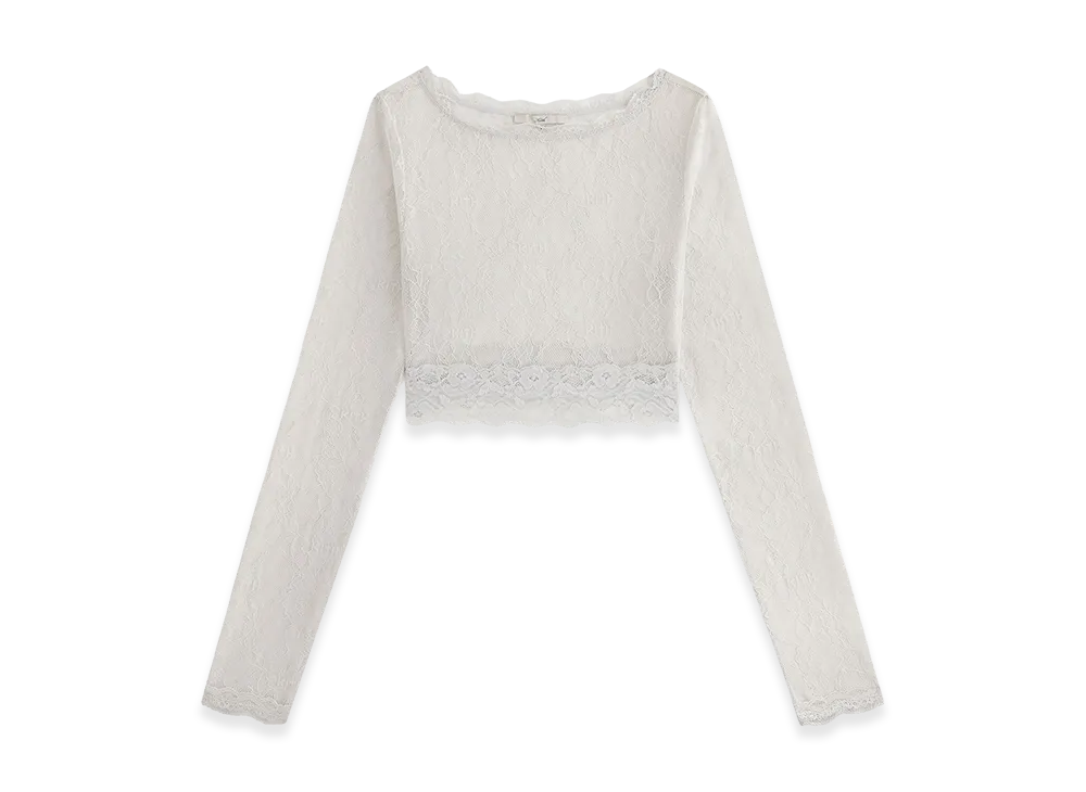 Kith x Lisa Women's Piera Lace Long Sleeve Top "Tin"