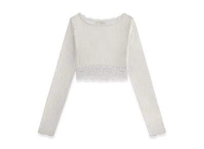 Kith x Lisa Women's Piera Lace Long Sleeve Top "Tin"