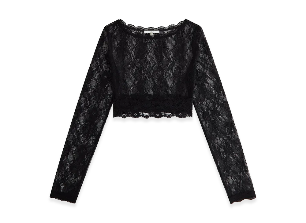 Kith x Lisa Women's Piera Lace Long Sleeve Top "Black"