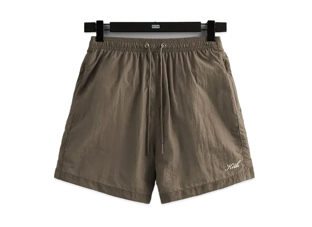Kith Garment Washed Nylon Active Swim Short "Canvas"