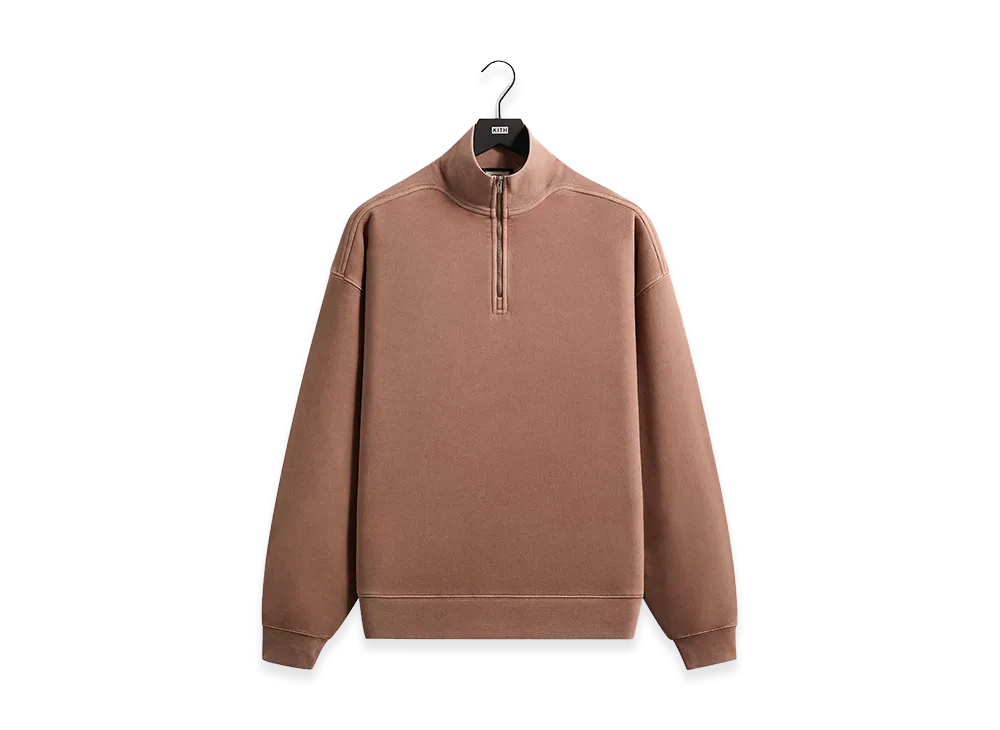 Kith 101 Sueded Fleece Nelson Quarter Zip "Dusty Mauve"