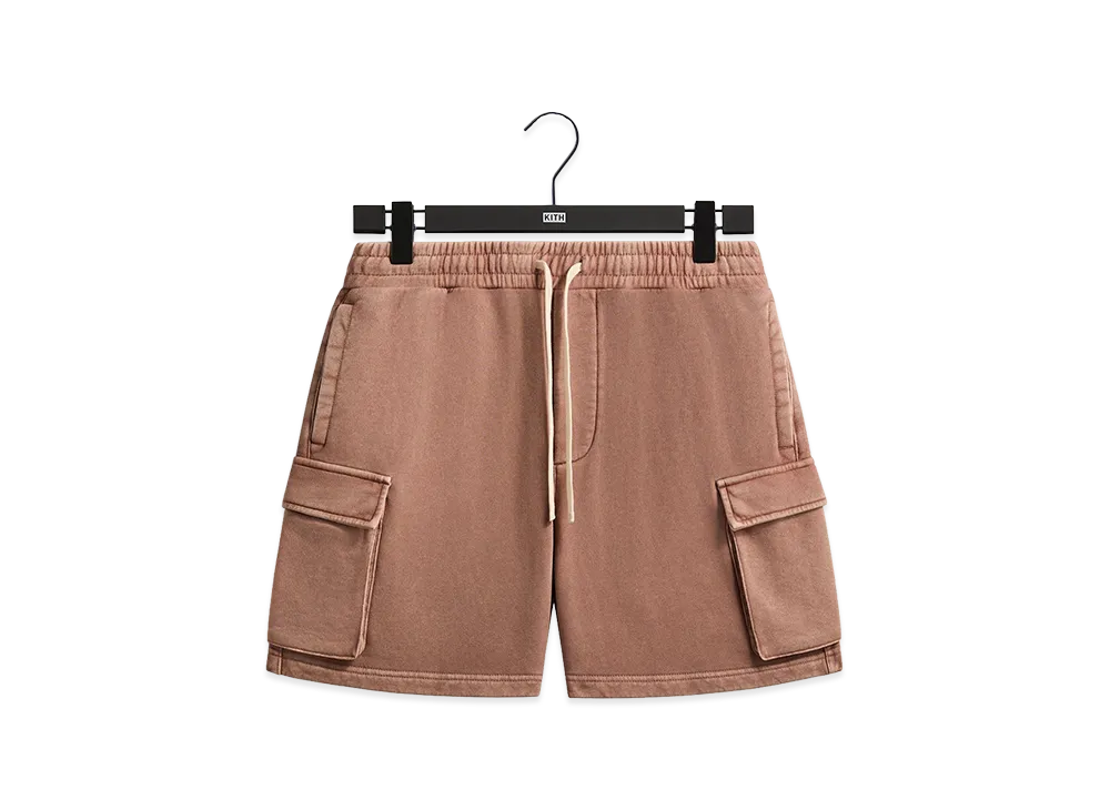 Kith 101 Sueded Fleece Fairfax Cargo Short "Dusty Mauve"