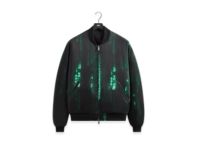 Kith x The Matrix Vance Satin Bomber Jacket "Black"