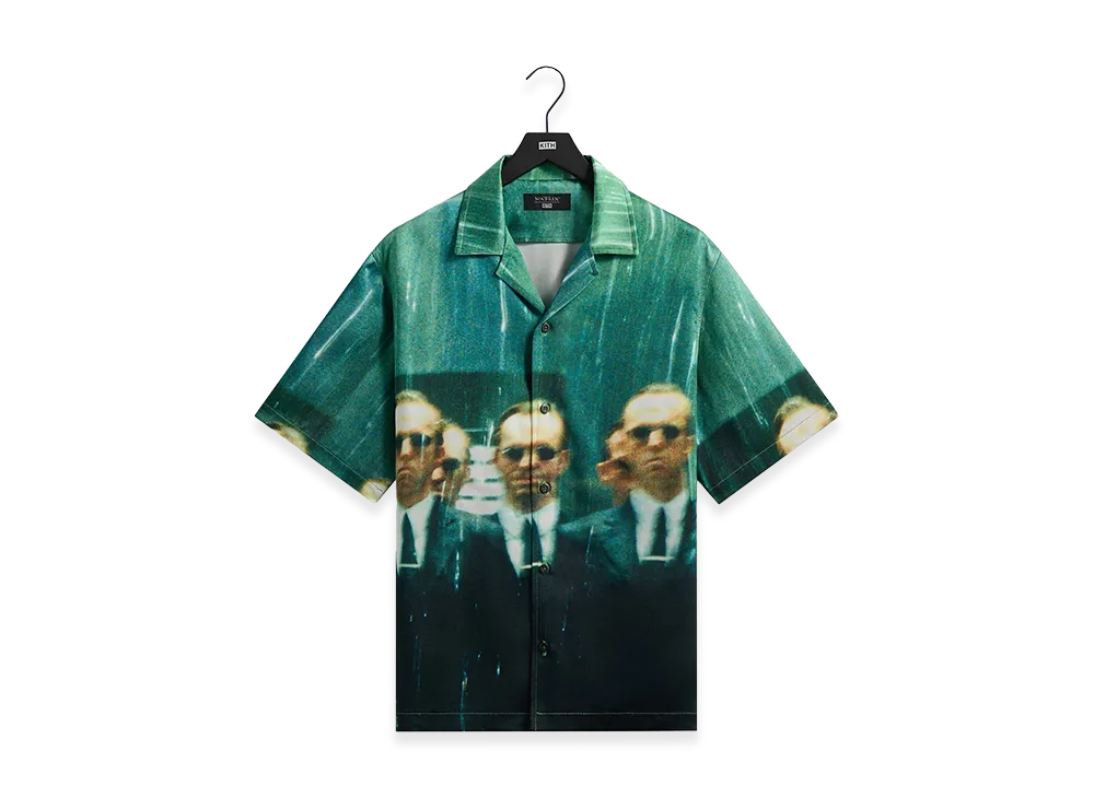 Kith x The Matrix All-Over Printed Thompson Camp Collar Shirt "Taiga"