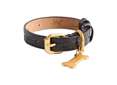 Kith Monogram Leather Collar "Black"