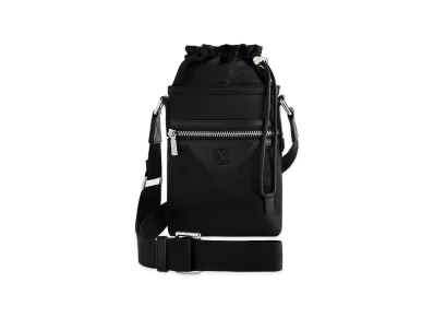 Kith Monogram Nylon Jacquard Drawcord Crossbody "Black"