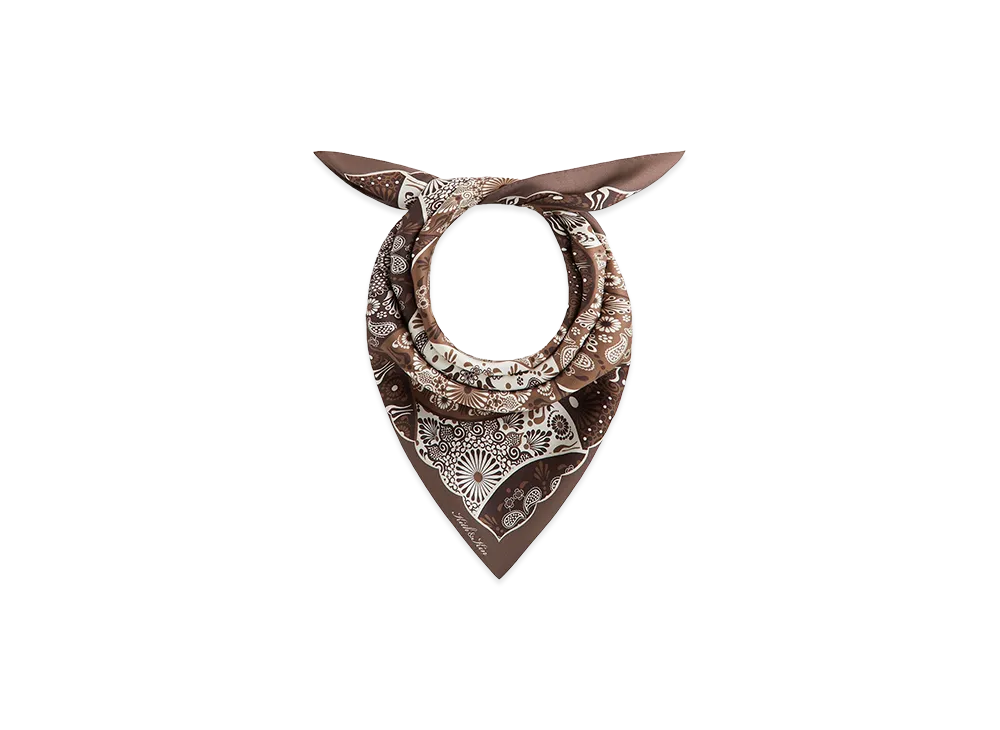 Kith Printed Mandala Silk Scarf "Woodland"