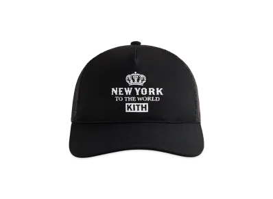 Kith New York To The World Relaxed Twill Nolan Trucker Hat "Black"
