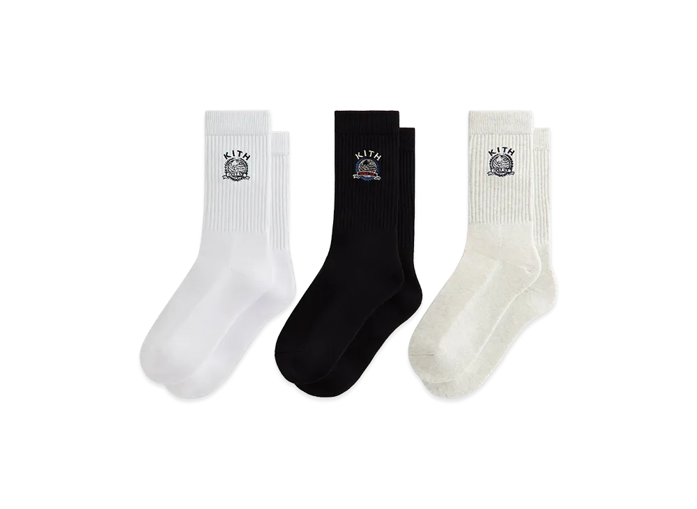 Kith 3-Pack Just Us Cotton Crew Socks "Multi"