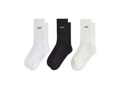Kith 3-Pack Script Cotton Crew Socks "Multi"