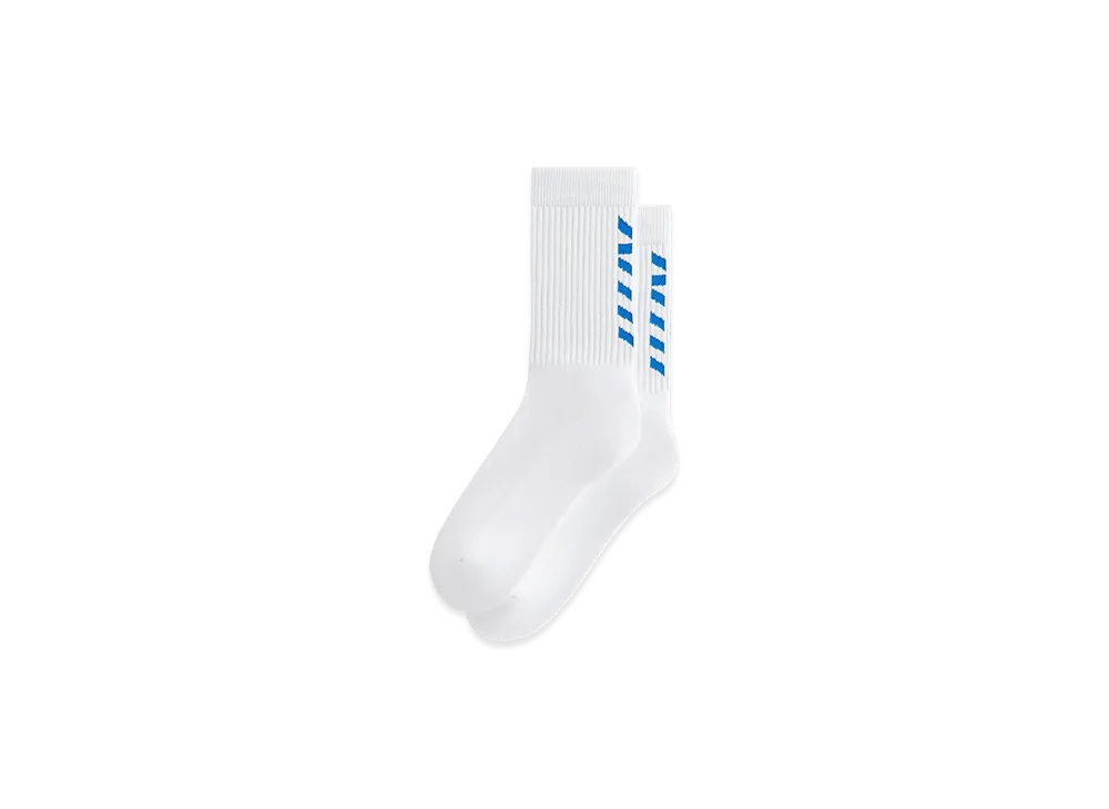 Kith Fast Logo Cotton Crew Socks "White"