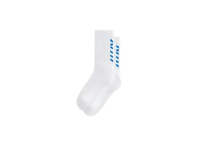 Kith Fast Logo Cotton Crew Socks "White"
