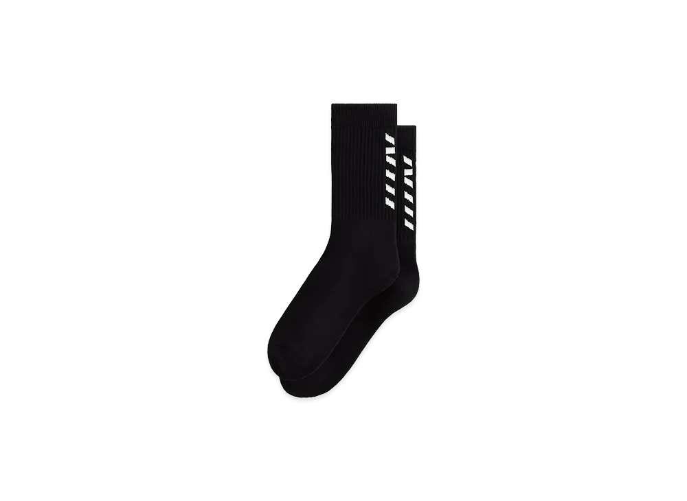 Kith Fast Logo Cotton Crew Socks "Black"