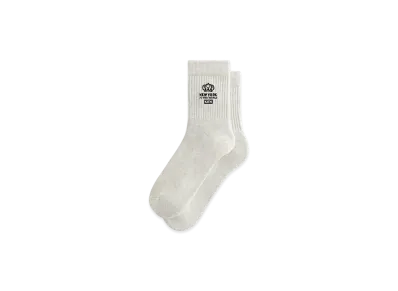 Kith Insignia Cotton Mid Crew Socks "Light Heather Grey"