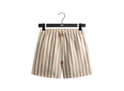 Kith Spun Silk Linen Stripe Kellen Short "Chai"