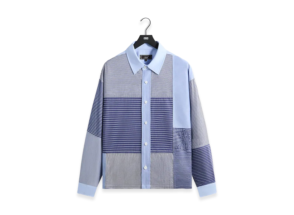 Kith Poplin Stripe Henson Shirt "Darkshore"