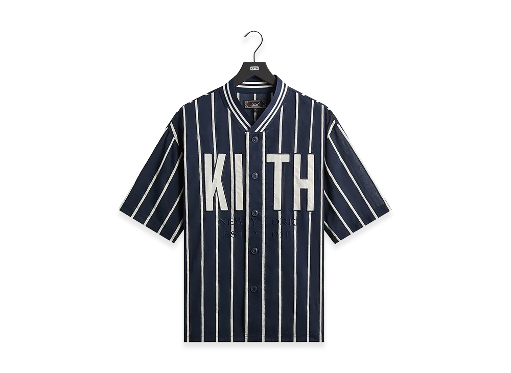 Kith Silk Linen Chenille Stripe Pacey Shirt "Nocturnal"