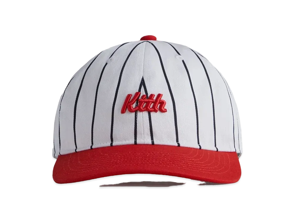 Kith Classic Script Pinstripe Cap "Alert"