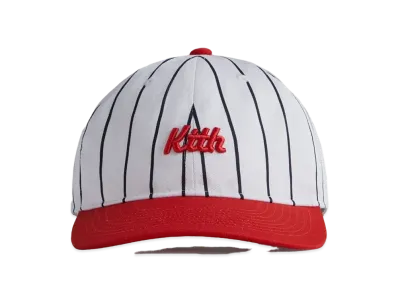 Kith Classic Script Pinstripe Cap "Alert"