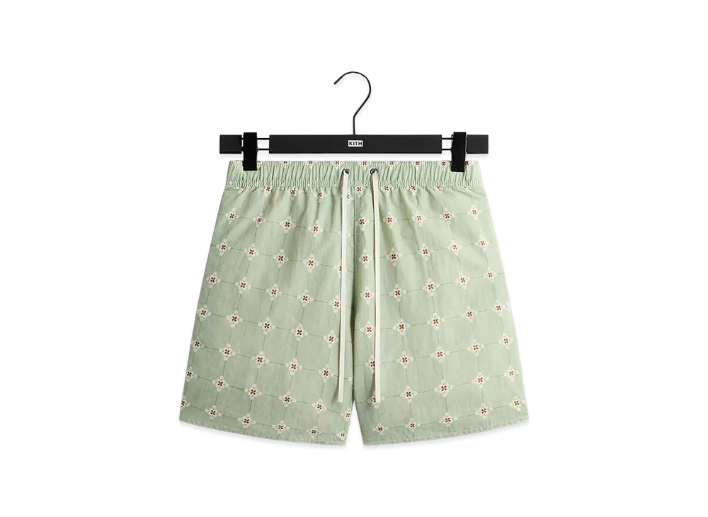 Kith Printed Collins Swim Short "Stoneware"