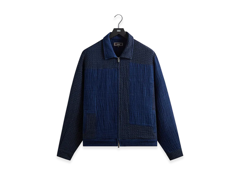 Kith Stitched Patchwork Connor Blouson Jacket "Dark Indigo"