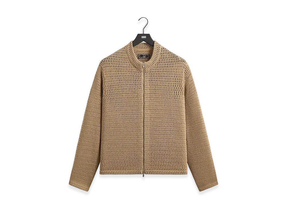Kith Crochet Luke Zip Front Sweater "Durum"