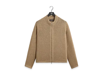 Kith Crochet Luke Zip Front Sweater "Durum"