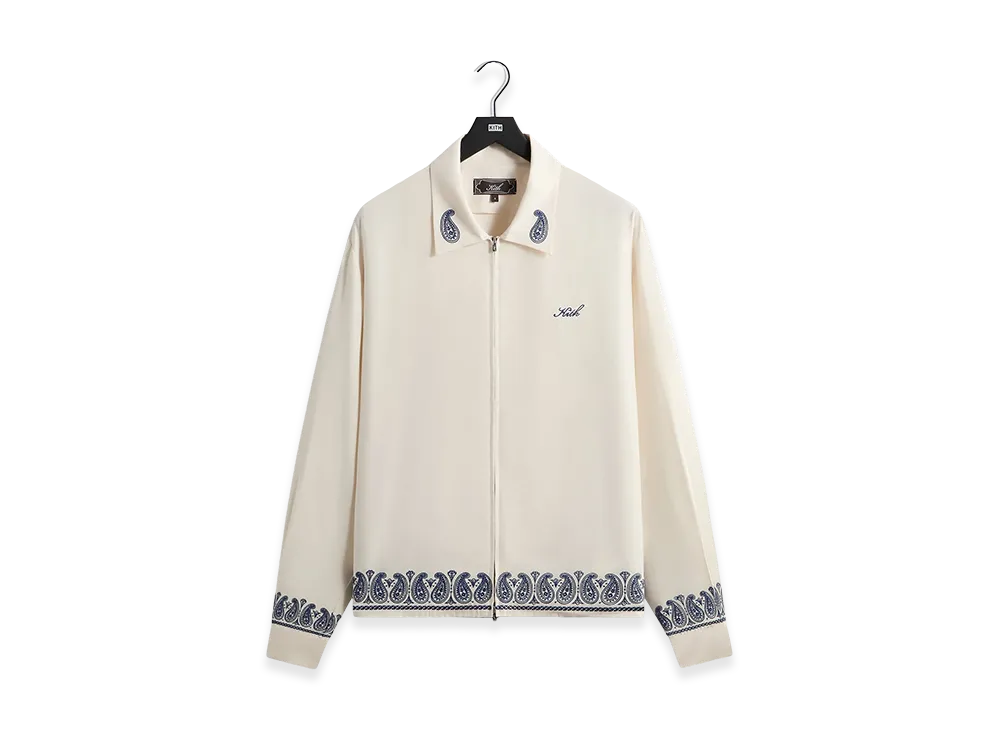 Kith Cupro Linen Zip Front Sanford Shirt "Silk"