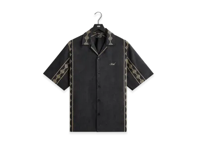 Kith Cupro Linen Thompson Camp Collar Shirt "Black"