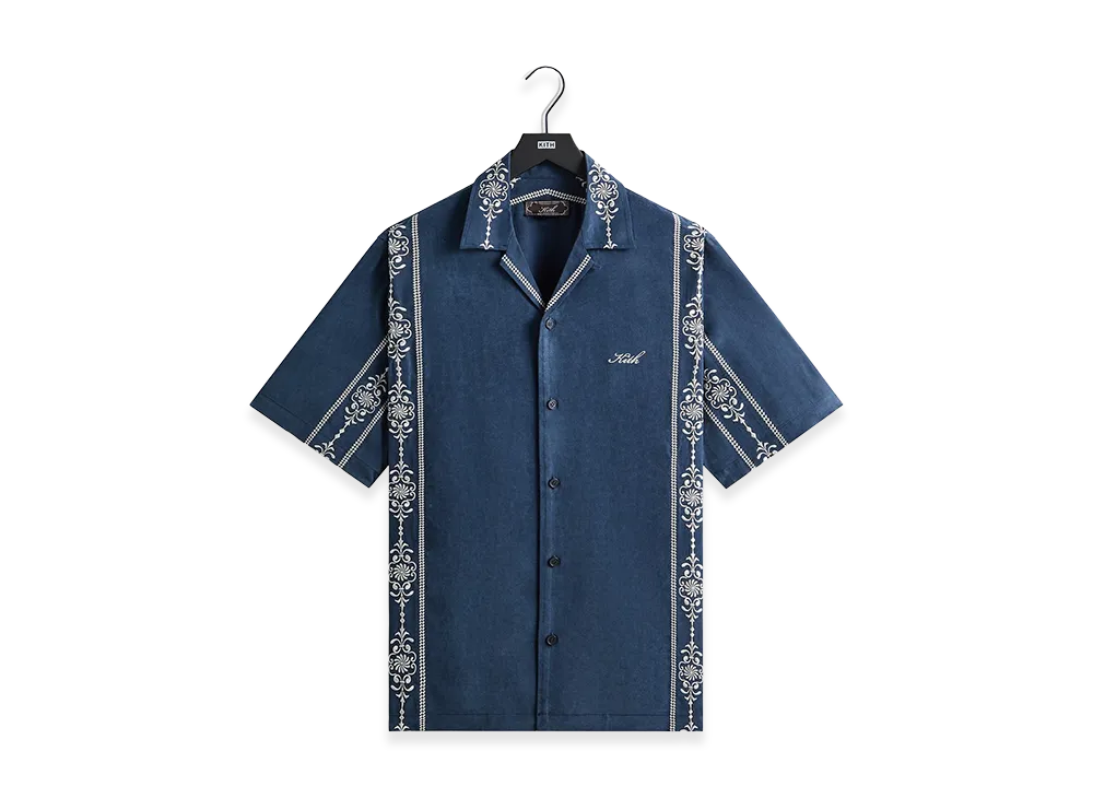 Kith Cupro Linen Thompson Camp Collar Shirt "Nocturnal"